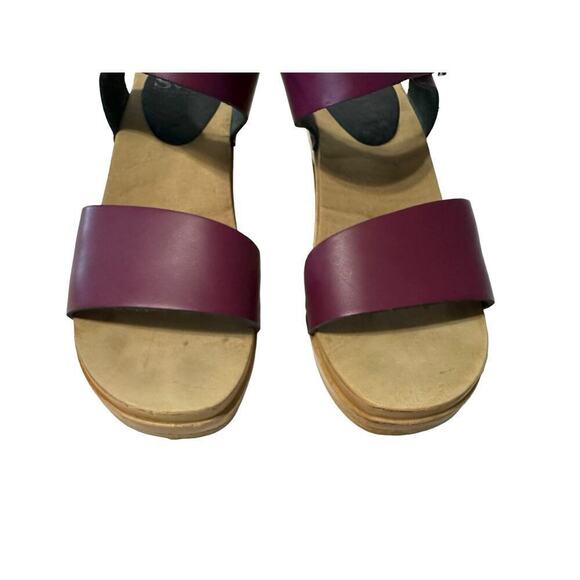 Sven plum wooden clog sandals sz 37 (6.5-7) - Picture 11 of 12